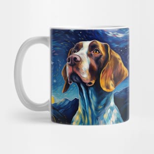 English Pointer painted in Starry Night style Mug